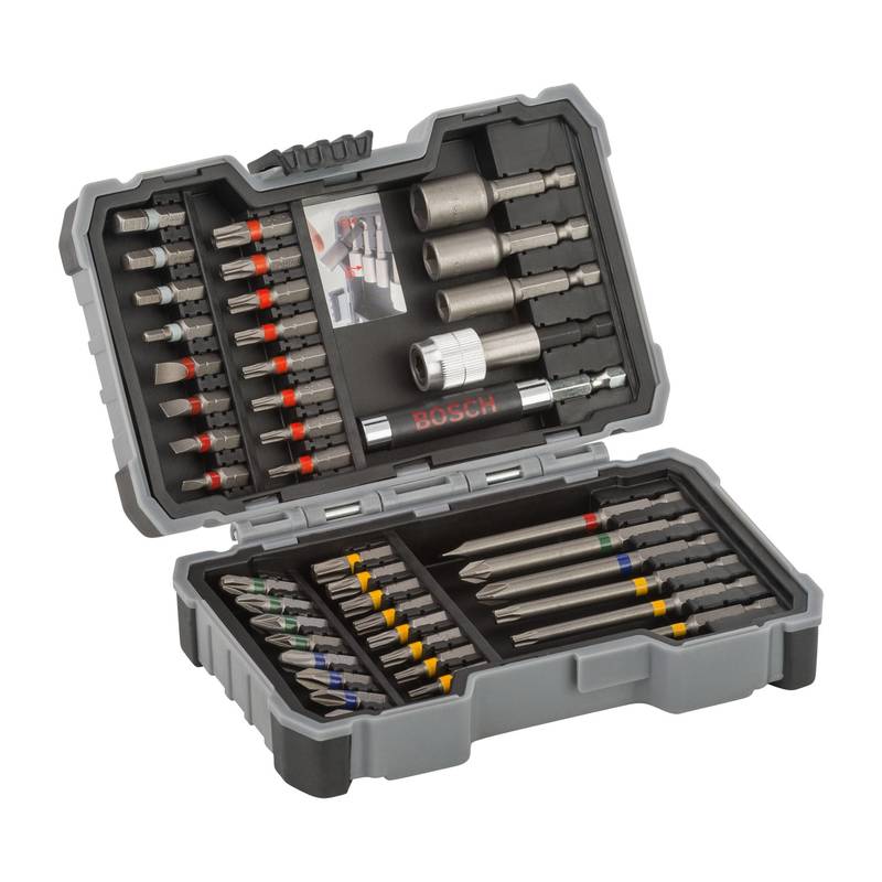 Kit de Pontas e Soquetes Bosch para parafusar com 43 unidades